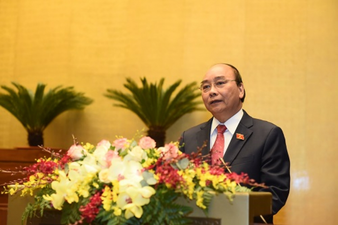 Quốc hội chính thức miễn nhiệm Thủ tướng Chính phủ Nguyễn Xuân Phúc. Ảnh: VGP.