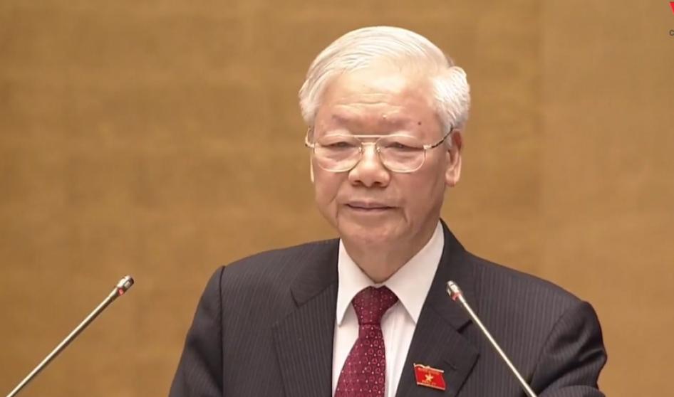 Tổng Bí thư Nguyễn Phú Trọng phát biểu tại phiên khai mạc kỳ họp thứ nhất, Quốc hội khóa XV.