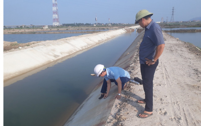 Dự án Khu nuôi trồng Thủy sản Bắc- Nam Sông Gianh đã hoàn thành và chuẩn bị đưa vào khai thác. Ảnh: P. Lâm