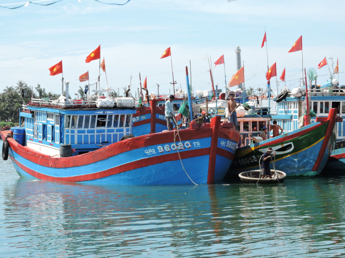 Many boat owners in Ly Son Island District has signed commitment not to violate the regulations on fishing. VAN Photo
