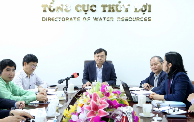 The Ministry of Agriculture and Rural Development and the World Bank’s 2030 Water Resources Group hold a virtual meeting on Wednesday afternoon. Photo: Minh Phuc.