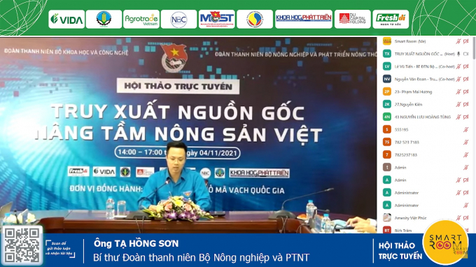 Anh Tạ Hồng Sơn, Bí thư Đoàn Thanh niên Bộ NN-PTNT chủ trì hội nghị. Ảnh: ĐTN.