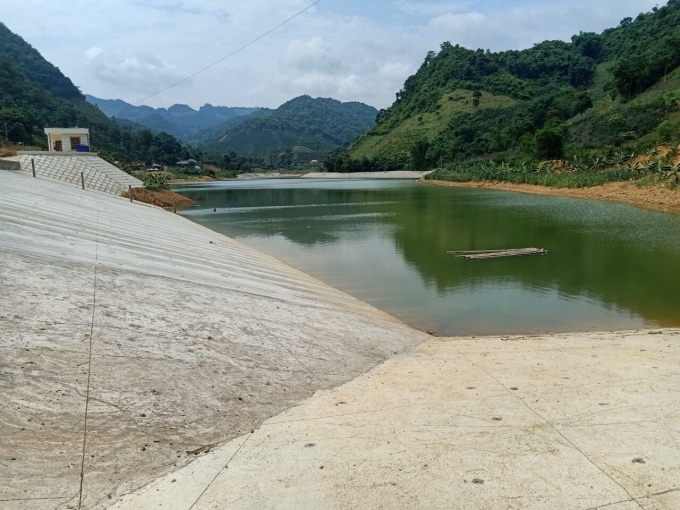Hồ Noong Chạy, xã Muổi Nọi, huyện Thuận Châu (Sơn La). Ảnh: Ban Quản lý dự án đầu tư xây dựng các công trình NN-PTNT Sơn La.