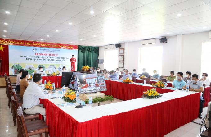 Toàn cảnh Hội thảo Xúc tiến đầu tư trong lĩnh vực nông nghiệp công nghệ cao trên địa bàn tỉnh Bà Rịa – Vũng Tàu. 