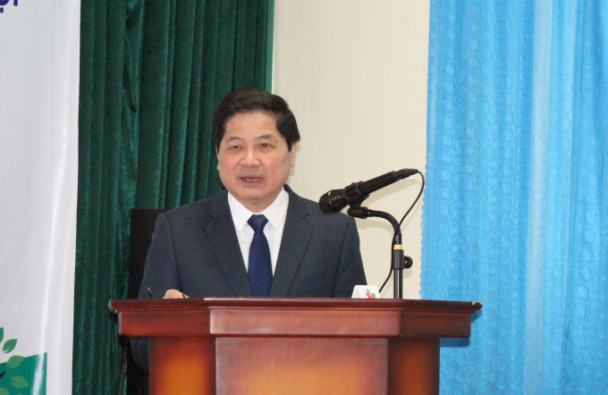 Deputy Minister of Agriculture and Rural Development Le Quoc Doanh spoke at the opening ceremony of the training course. Photo: Trung Quan.
