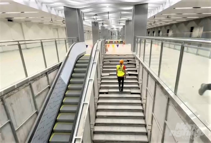 Dự án Nhà ga Ba Son do nhà thầu Nhật Bản xây dựng, tầng B1 ga ngầm metro Ba Son sớm hơn dự kiến 31 ngày. Ảnh: MV.