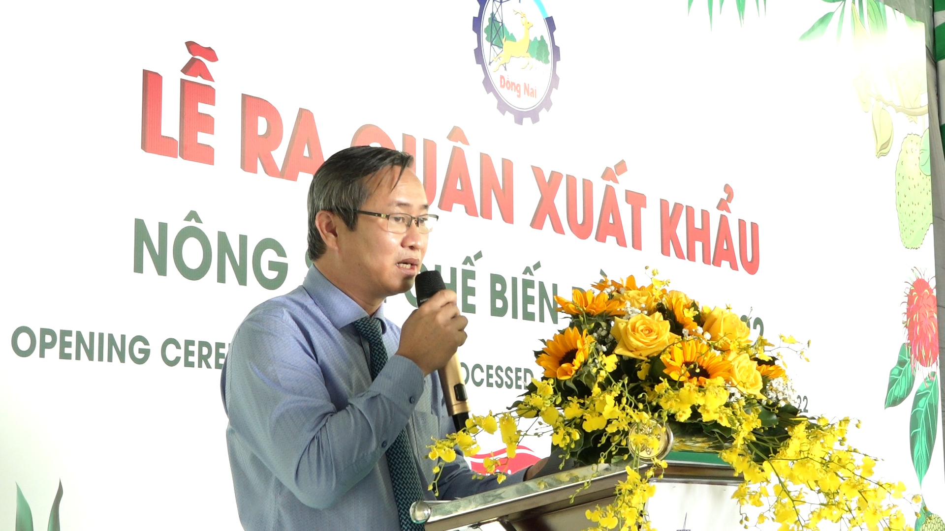 Ông Cao Tiến Sỹ, Giám đốc Sở NN-PTNT tỉnh Đồng Nai phát biểu khai mạc buổi Lễ. Ảnh: Minh Sáng.