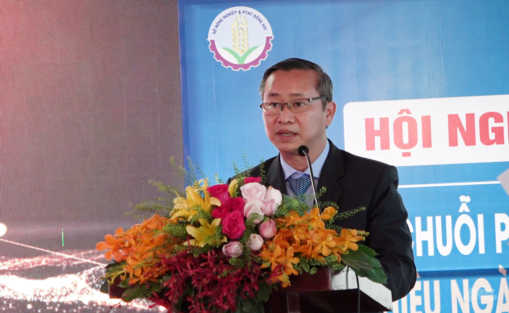 Ông Cao Tiến Sỹ, Giám đốc Sở NN-PTNT tỉnh Đồng Nai phát biểu khai mạc hội nghị. Ảnh Minh Sáng.
