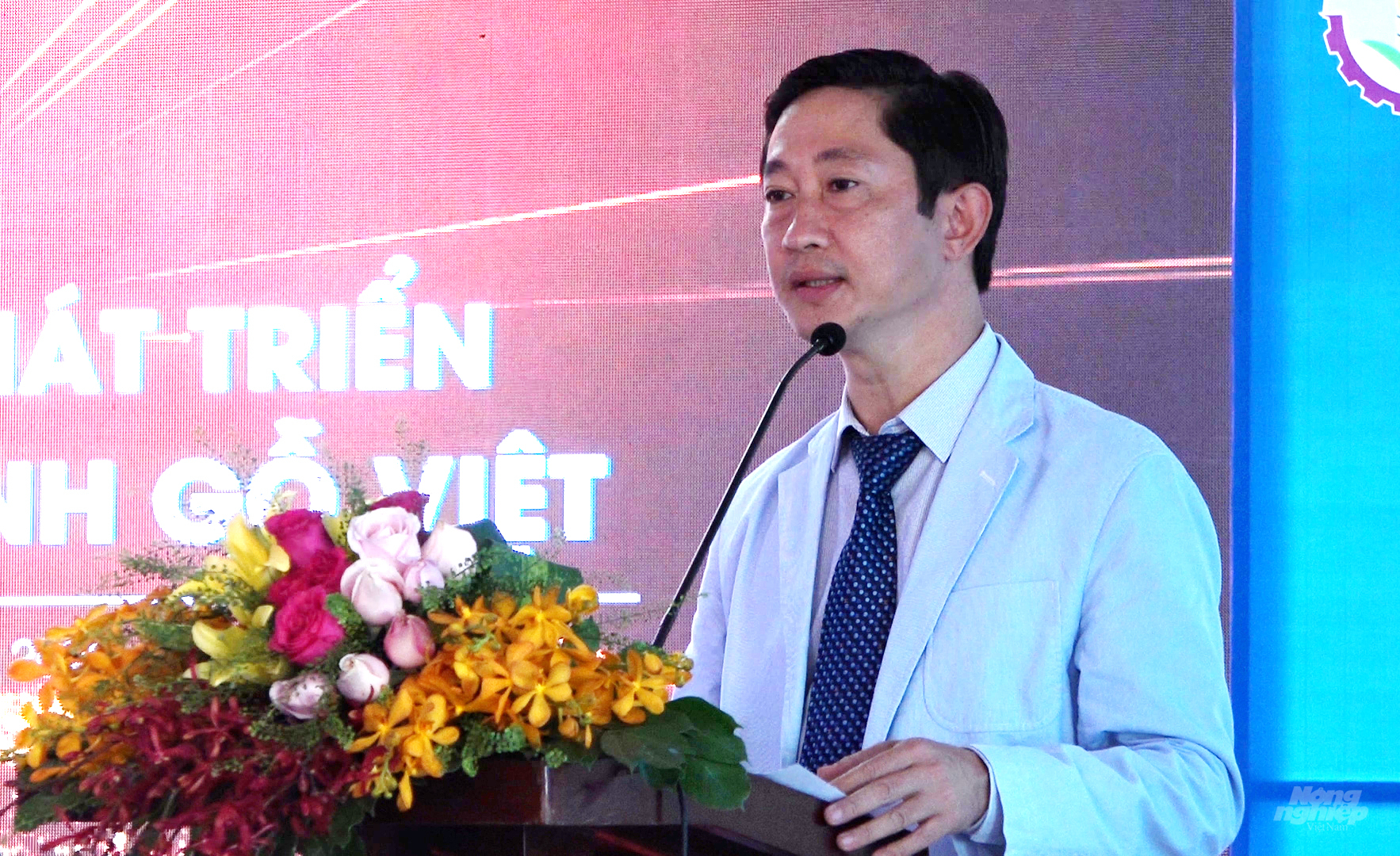 Ông Lê Xuân Quân, Chủ tịch Dowa phát biểu tại hội nghị. Ảnh: Minh Sáng. 