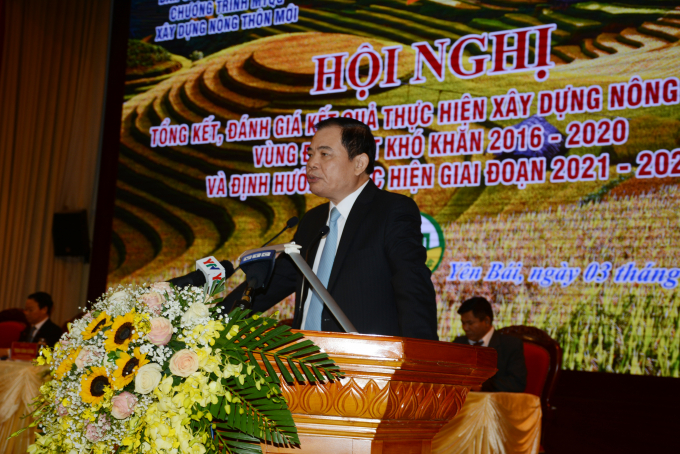 Bộ trưởng Nguyễn Xuân Cường phát biểu khai mạc Hội nghị. Ảnh: Thái Sinh.