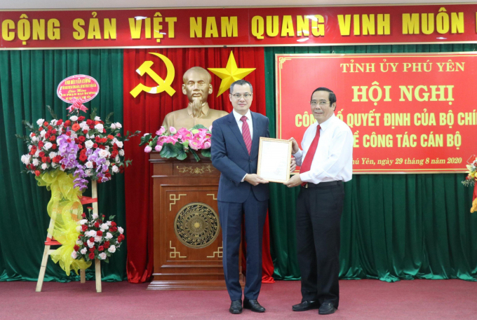 Ông Phạm Đại Dương được Bộ Chính trị chuẩn y giữ chức Bí thư Tỉnh ủy Phú Yên. Ảnh: PC.