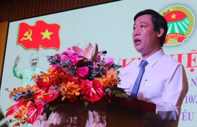Ông Nguyễn Trọng Trung, Chủ tịch Hội Nông dân tỉnh Khánh Hòa, cho biết, hàng năm trên địa bàn có trên 58.000 hộ nông dân đạt danh hiệu nông dân sản xuất kinh doanh giỏi các cấp. Ảnh: KS.