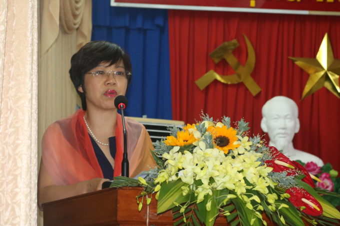Bà Nguyễn Giang Thu, Phó Vụ trưởng Vụ Khoa học, Công nghệ và môi trường, cho biết, chương trình công nghệ sinh học đã đạt những kết quả khả quan. Ảnh: KS.