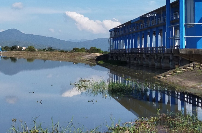 Năm 2020 lượng mưa không đều nên các hồ chứa phía Nam của tỉnh Bình Thuận chưa tích nước đảm bảo dung tích thiết kế. Ảnh: KS.