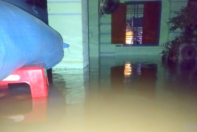 Nhiều nơi ở Phú Yên bị ngập lụt. Ảnh: KS.