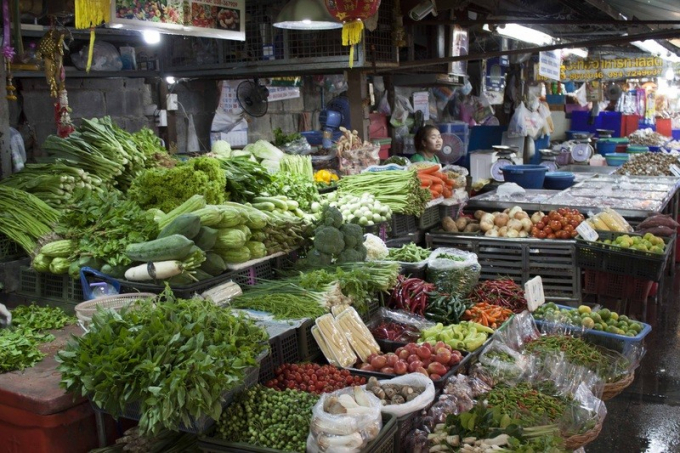 Vietnamese vegetables on sale in a Taiwanese market. Photo: TL.