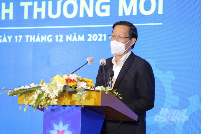 'Linkage for mutual development between Ho Chi Minh city and other provinces and cities in the Mekong Delta is an urgent need,' said Mr. Phan Van Mai, Chairman of and Ho Chi Minh City People's Committee. Photo: Thanh Son.