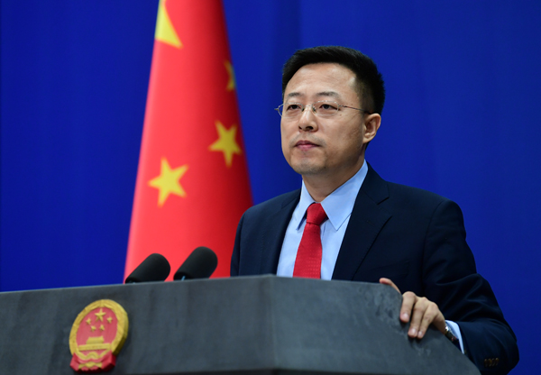 Phát ngôn viên Bộ Ngoại giao Trung Quốc Triệu Lập Kiên. Ảnh: Global Times.
