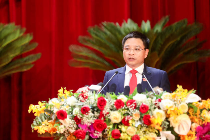 Ông Nguyễn Văn Thắng, Chủ tịch UBND tỉnh Quảng Ninh phát biểu khai mạc Đại hội. Ảnh: PV ĐB.