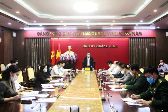 Tỉnh Quảng Ninh tổ chức họp bàn về một số nhiệm vụ, công tác phòng chống dịch trong tình hình mới. Ảnh: QMG.