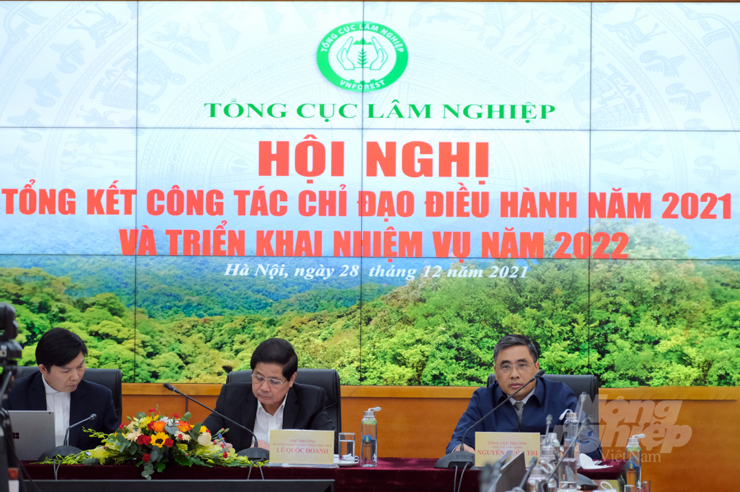 The forestry industry conference on December 28 set out many directions and tasks for 2022. Photo: Bao Thang.