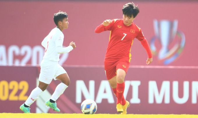 Đội tuyển nữ Việt Nam hòa Myanmar 2-2 ở trận quyết định.