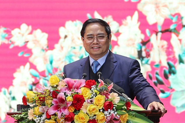 Thủ tướng Phạm Minh Chính phát biểu tại buổi làm việc với Công an Hà Nội sáng 31/1. Ảnh: VGP.