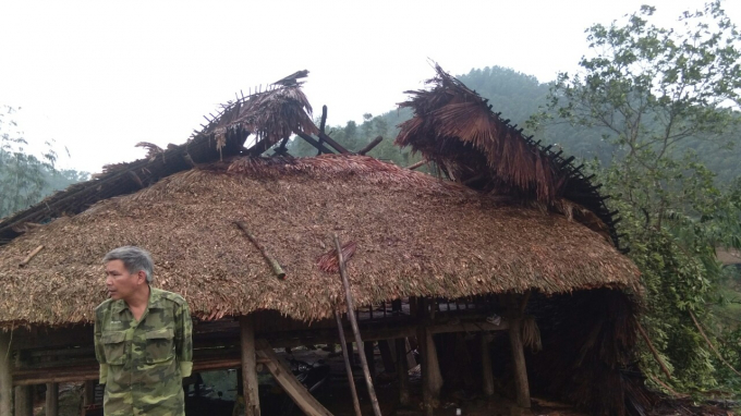Đã có hơn 400 hộ gia đình ở Tuyên Quang bị ảnh hưởng do mưa đá, gió lốc. Ảnh: CTV.