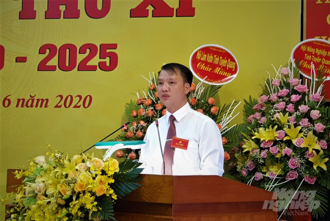 Ông Nguyễn Văn Việt tiếp tục tái cử chức Bí thư Đảng ủy Sở NN-PTNT tỉnh Tuyên Quang, nhiệm kỳ 2020-2025. Ảnh: Đào Thanh.
