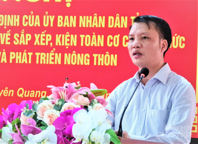 Lãnh đạo Sở NN-PTNT tỉnh Tuyên Quang phát biểu tại cuộc họp. Ảnh: Đào Thanh.