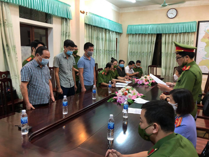 Cơ quan Cảnh sát điều tra Công an tỉnh Tuyên Quang làm việc với các đối tượng. Ảnh: Tư liệu. 