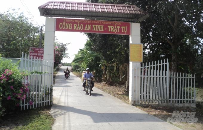 Cổng rào phát huy vai trò đảm bảo an ninh trật tự ở nông thôn của tỉnh Kiên Giang. Ảnh: Đ.T. Chánh.