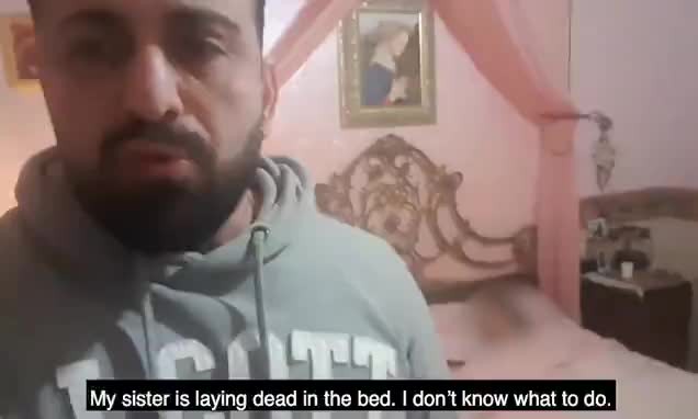 Hình ảnh trong video cho thấy thi thể của Teresa Franzese được đặt ở trên giường và không có biện pháp y tế nào để xử lý. Ảnh cắt từ clip.