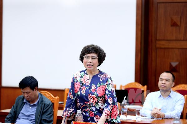 Bà Thái Hương, Nhà sáng lập - Chủ tịch Hội đồng chiến lược Tập đoàn TH, cho rằng cần minh bạch các tiêu chuẩn hàng hóa. Ảnh: Minh Phúc.