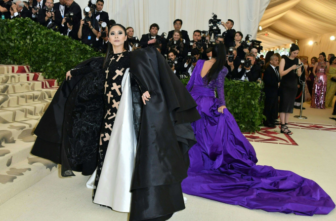 Nga Nguyễn tại Met Gala vào tháng 5/2018. Ảnh: Getty Images.