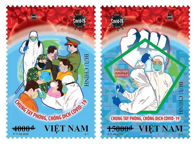 Hai mẫu trong bộ tem 