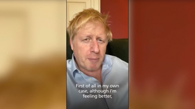Thủ tướng Anh xuất hiện trong một video nói về tình trạng sức khỏe của mình. Ảnh: TheHill.