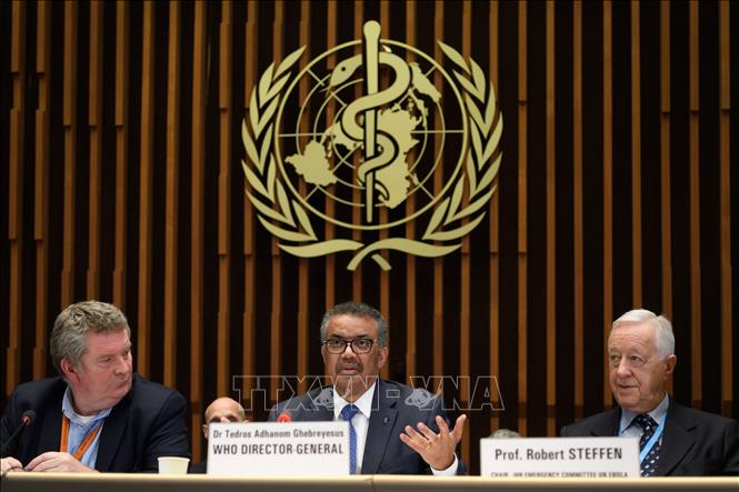 Tổng Giám đốc WHO Tedros Adhanom Ghebreyesus trong cuộc báo sau hội nghị quốc tế về nghiên cứu vacxin phòng Covid-19, tại Geneva, Thụy Sĩ ngày 12/1/2020. Ảnh: AFP/TTXVN.