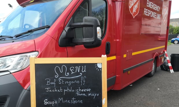 Đơn vị hỗ trợ thực phẩm di động của Salvation Army ở Govan, Glasgow, Vương quốc Anh. Ảnh: Salvation Army.