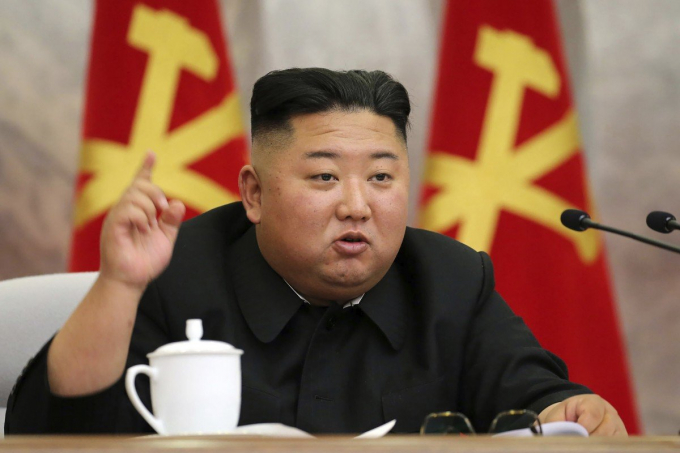 Nhà lãnh đạo Triều Tiên Kim Jong-un. Ảnh: AP.