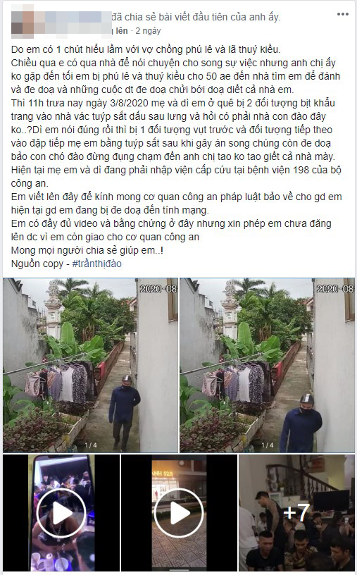 Một số hình ảnh và video ghi lại cảnh nhóm được cho là đàn em của giang hồ mạng Phú Lê. Ảnh: Facebook.