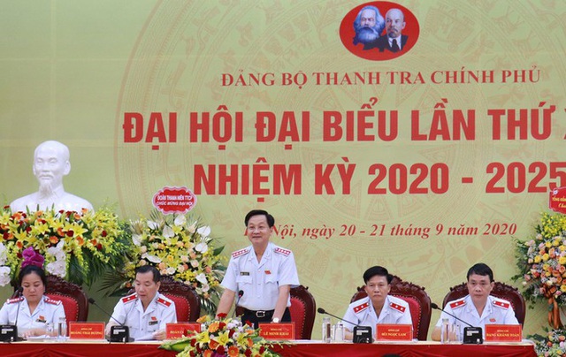 Ông Lê Minh Khái phát biểu tại đại hội. Ảnh: Thanh tra Chính phủ.