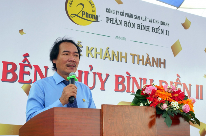 Ông Lê Quốc Phong phát biểu tại Lễ khánh thành. 