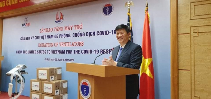 GS.TS.Nguyễn Thanh Long, Quyền Bộ trưởng Bộ Y tế, phát biểu tại buổi lễ.
