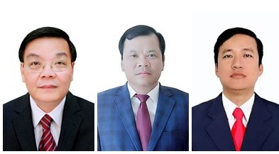 Chủ tịch UBND thành phố Hà Nội Chu Ngọc Anh; Phó Chủ tịch UBND tỉnh Bắc Giang: Phan Thế Tuấn, Lê Ô Pích (từ trái qua phải).