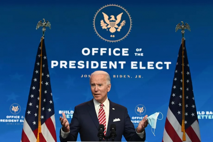 Tổng thống đắc cử Joe Biden phát biểu tại Wilmington, Delaware, ngày 16/11/2020. Ảnh: Getty Images.