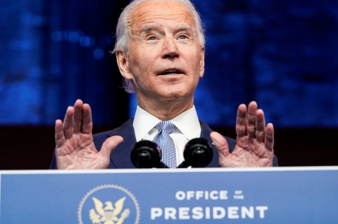 Tổng thống đắc cử Hoa Kỳ Joe Biden công bố các đề cử và những người được bổ nhiệm về An ninh quốc gia của mình tại trụ sở chuyển tiếp của ông ở Wilmington, Delaware, ngày 24/11/2020. Ảnh: Reuters.