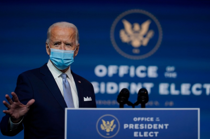 Tổng thống đắc cử Joe Biden cho biết chính quyền Trump đang hợp tác với quá trình chuyển giao quyền lực, nhưng ông 'không thấy Trump liên lạc'. Ảnh: AP.