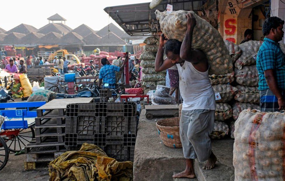 Một chợ đầu mối ở Ấn Độ. Ảnh: Getty Images.