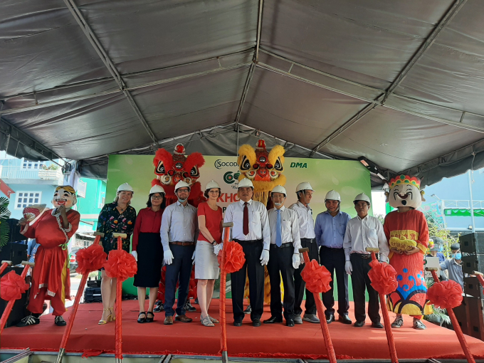 Ground-breaking ceremony the complex of Ben Tre green pomelo cooperative.